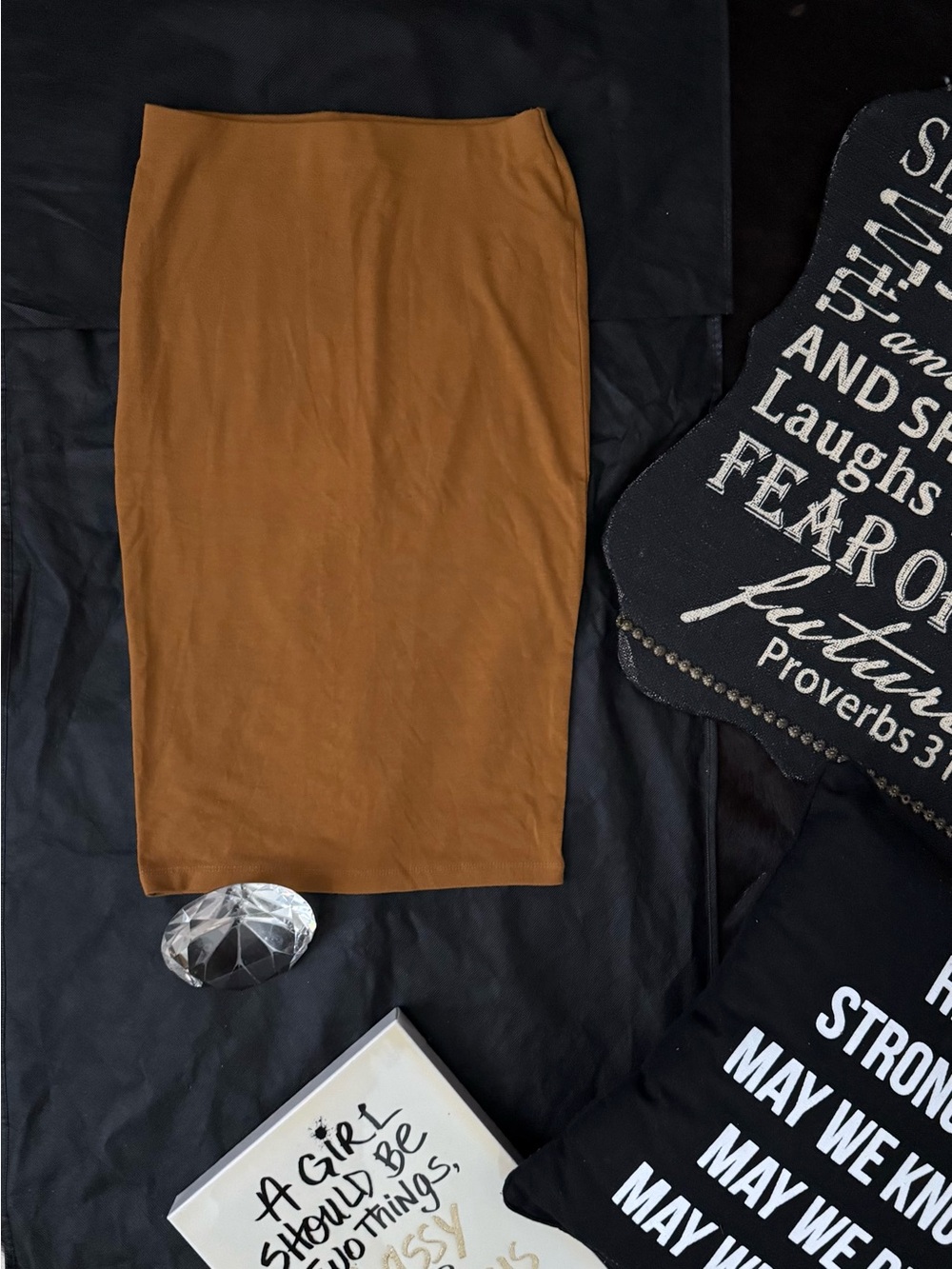 Forever 21 Rust Brown Pencil Skirt